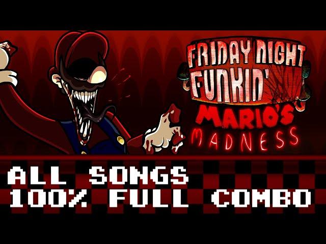 [Friday Night Funkin'] Mario's Madness V2 (All Songs) Full Sick (SFC / 100% FC)