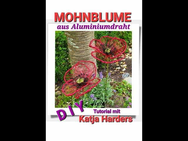 MOHNBLUME aus Aluminiumdraht