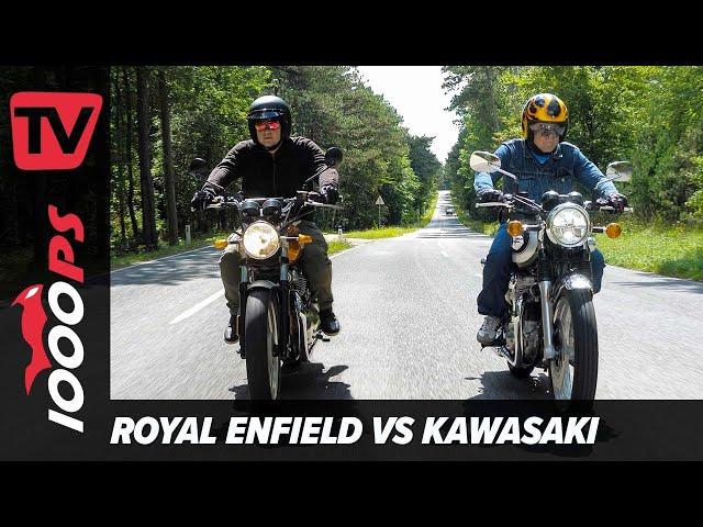 Kawasaki W800 vs. Royal Enfield Interceptor 650 Vergleich - welches Retro-Bike macht das Rennen?