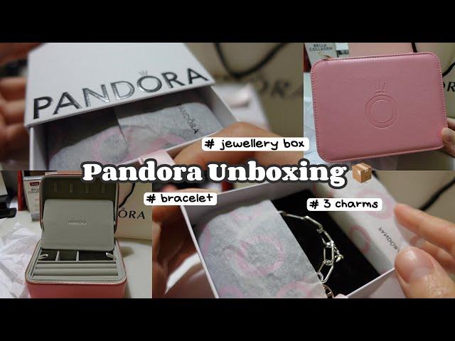 Pandora Unboxing  | Pandora ME Link Chain Bracelet + 3 Charms  | Pink Pandora Jewellery Box 