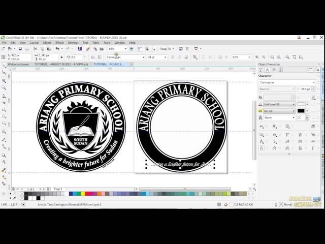 CorelDraw X7- How to design finest Round Logo | Download latest CorelDraw (2023 Update)