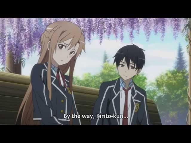 Sword Art Online - Kirito holds Asuna's hand (HD)