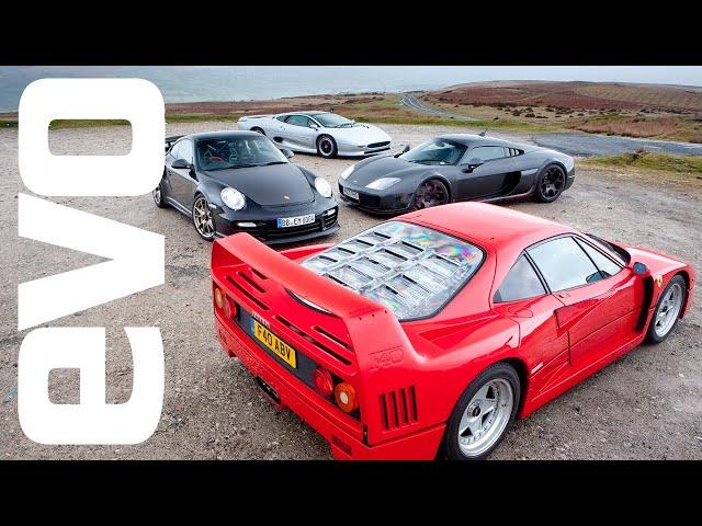 Ferrari F40 v Porsche GT2 RS v Noble M600 v Jaguar XJ220 | evo Magazine