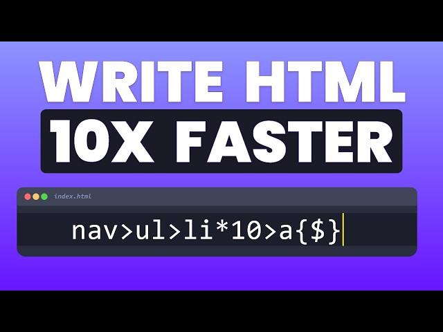 How I Code INSANELY FAST in VS Code - Emmet Tutorial