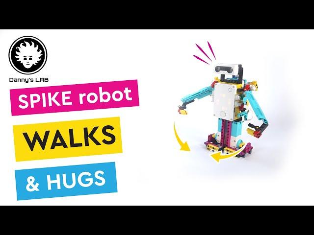 How to Make a LEGO SPIKE biped walking robot that can grab things - LEGO SPIKE PRIME TUTORIAL