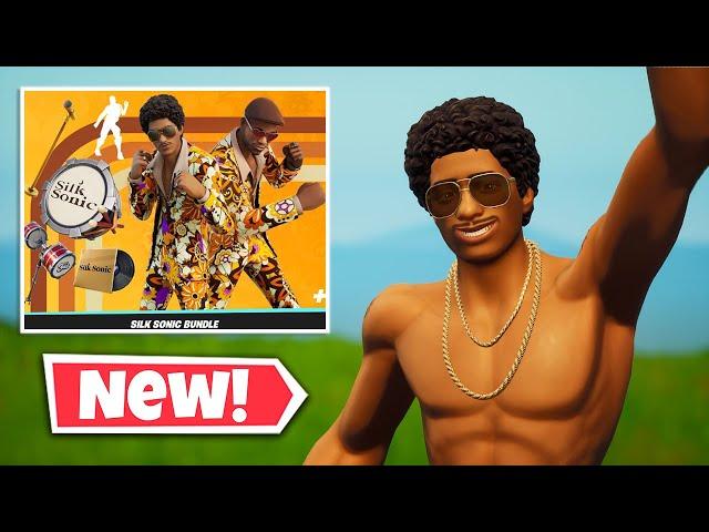 New BRUNO MARS & ANDERSON PAAK Skins in Fortnite | SILK SONIC Bundle | Gameplay & Review