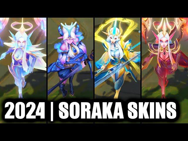 ALL SORAKA SKINS SPOTLIGHT 2024 | League of Legends