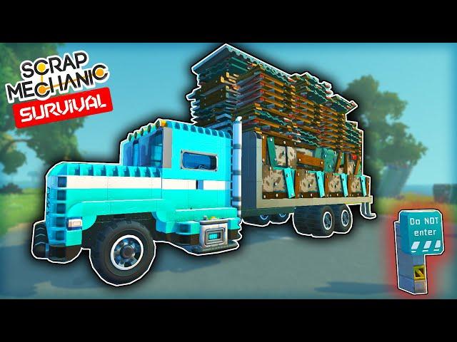 I Looted Farm Towns for Materials to Build a MASSIVE Wall! (Scrap Mechanic Survival Ep. 5)