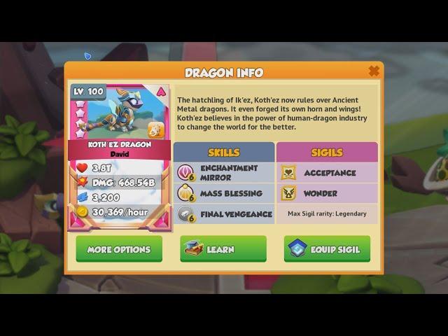 #DML [Weekend] Upgraded KOTH'EZ Dragon - Dragon Mania Legends