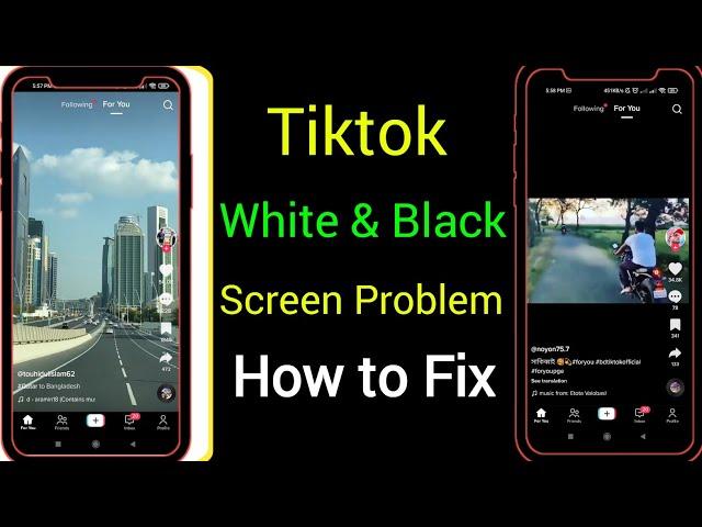 How To Fix TikTok White & Black Screen Problem || TikTok Dark Mode Not Showing