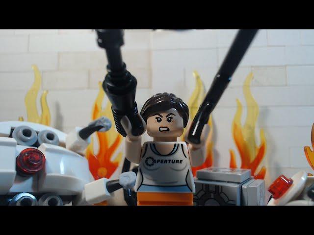 Lego portal with a gun