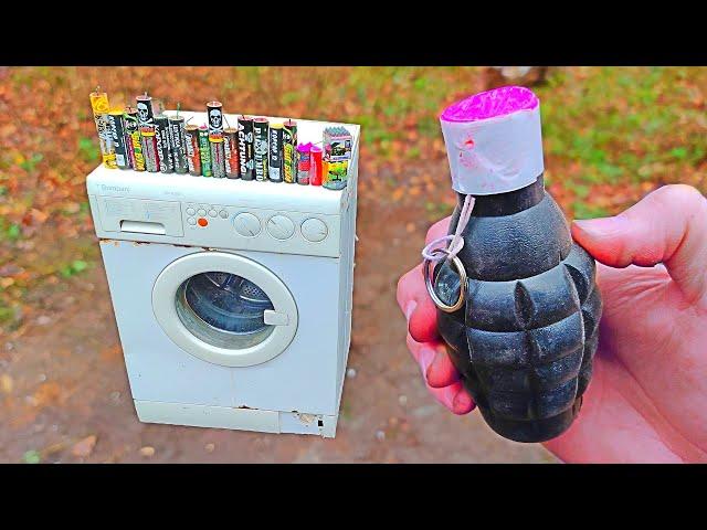 Топ 100 МОЩНЫХ ПЕТАРД vs СТИРАЛЬНАЯ МАШИНА  BIG FIRECRACKERS vs WASHING MACHINEСалют в СТИРАЛКЕ