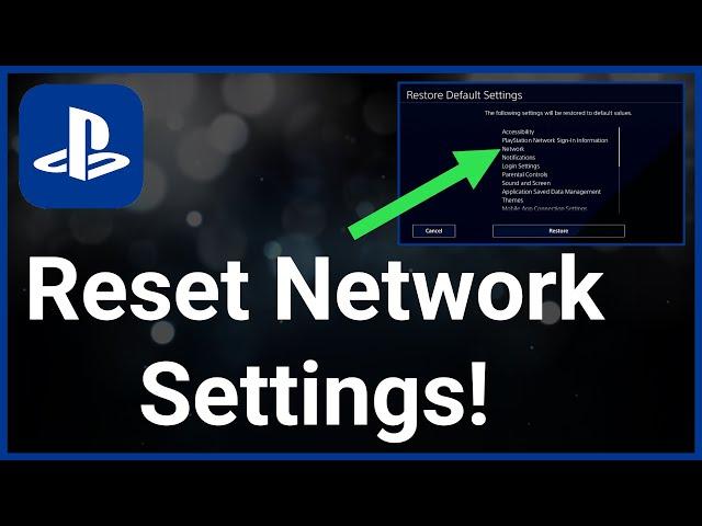 How To Reset Wifi Or Network Settings On PS4