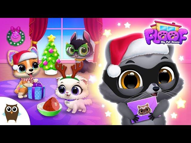 FLOOF Holiday Cartoon  A Suprise for Racoon  FLOOF - My Pet House | TutoTOONS