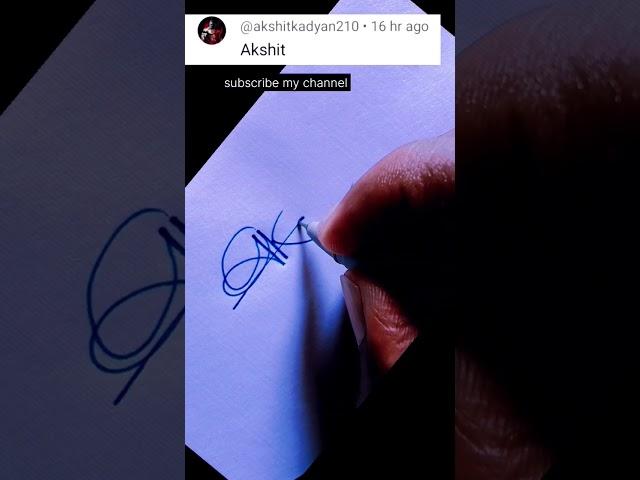 Akshit name signature style#comment your name#a name signature#calligraphy#a name design#music