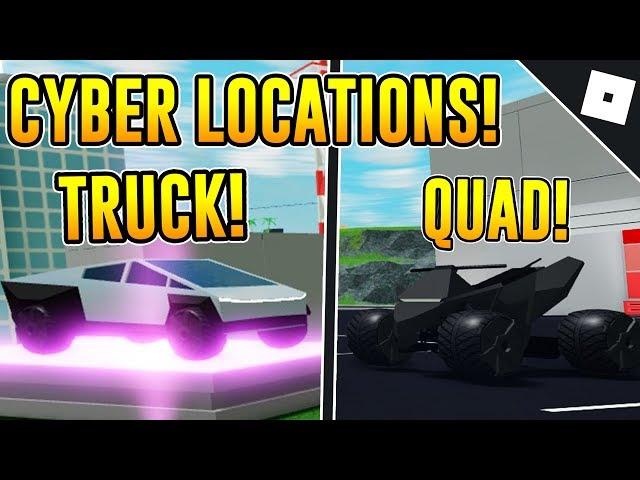 CYBER TRUCK AND CYBER QUAD LOCATIONS in MAD CITY | Roblox