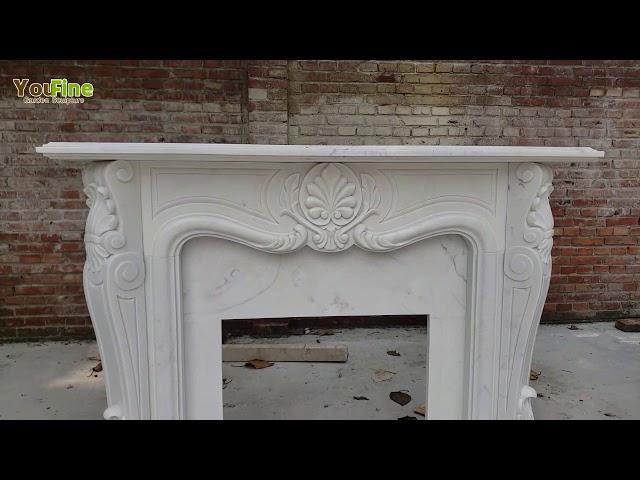 Modern Stone Fireplaces French White Marble Fireplace Surround