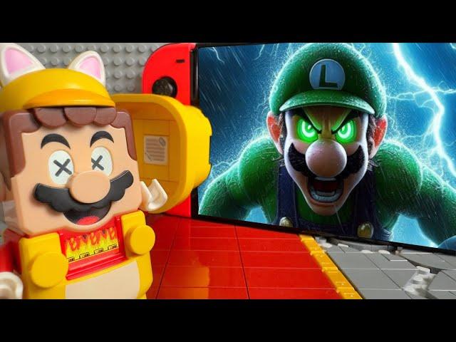 Luigi is trapped in Bowser's Fury! Who will save him? Lego Mario Story