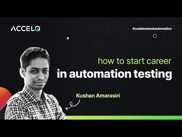 How to start career in automation testing?