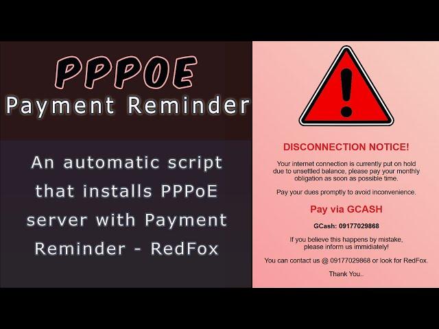 PPPoE and Payment Reminder Auto Script (ROSV6 and ROSV7)