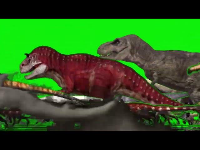 Jumanji Stampede But Dinosaurs Green Screen (No T Rex)