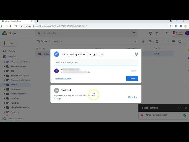 Add a document to a Google Form that anyone can read