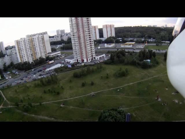 Flight FPV RC Helicopter. Moscow. Yasenevo.