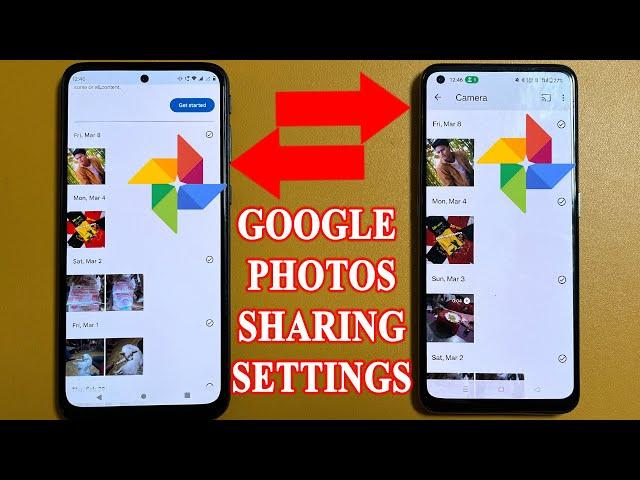 How to share google photos with another phone