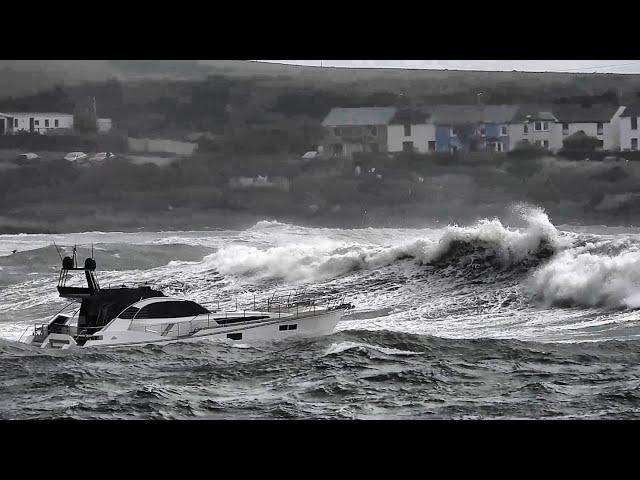 Voyager's rough weather sea trials in Storm Kathleen.