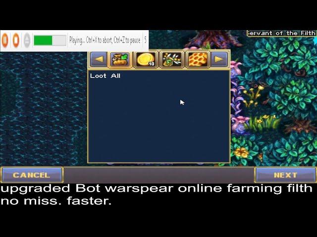 Upgraded Bot warspear online farming filth no miss faster