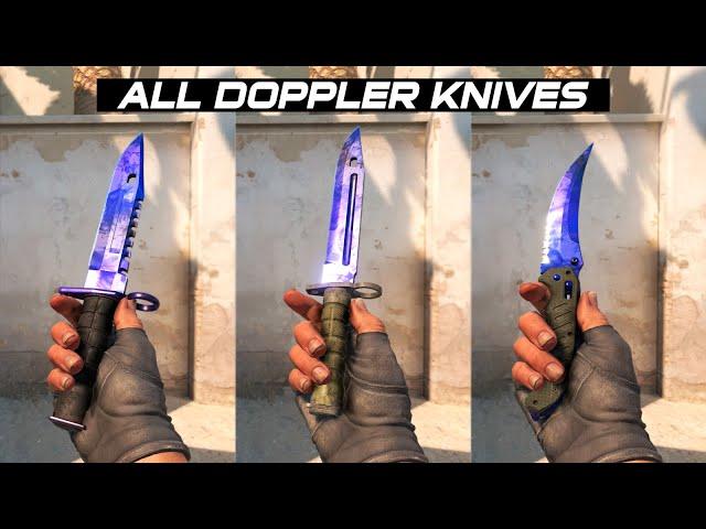 CS2 All Doppler PHASE 4 Knives  - In Game showcase [4K60FPS]