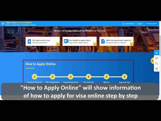 1.Homepage -Thai E-Visa Official Website