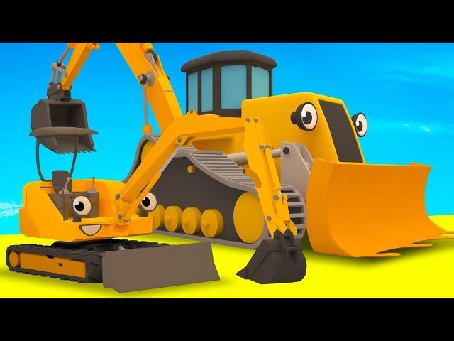 Diggers, Tractor, Excavator, Garbage Truck & Muddy Construction Vehicles For Kids | Gecko's Garage