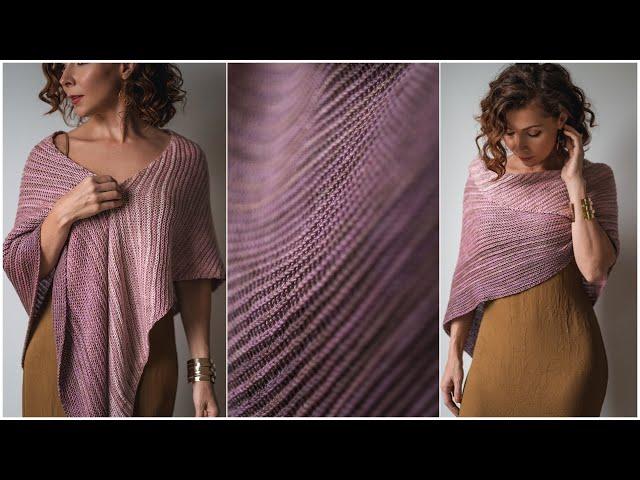 How to Crochet - Easy 2-Row Repeat: Beginner Sugarblush Shawl Pattern!