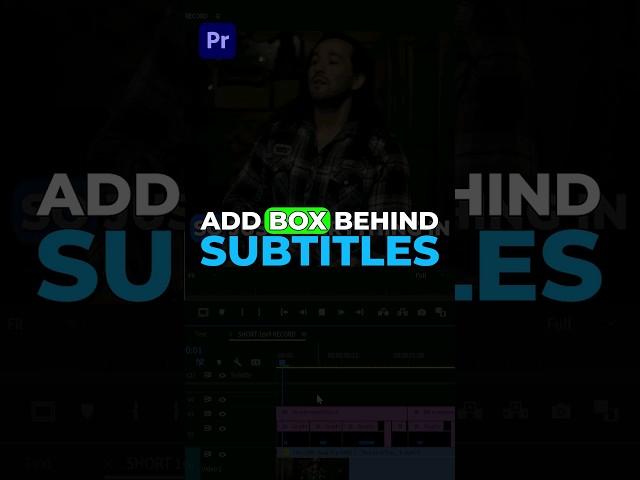 Create Subtitle Boxes in Premiere Pro #shorts #premierepro