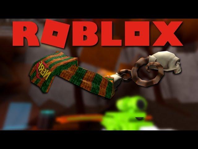 How to get Skeletal Shoulder Pads and Nerf Zombie Strike Scarf in Roblox Hallows Eve 2017