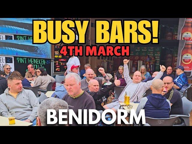 Benidorm - Busy Bars on the Strip, Levante & Calle Derramador!