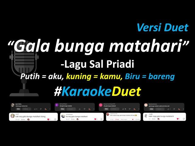 Sal Priadi - Gala bunga matahari (Karaoke Duet Version) | Female Key | Full Version