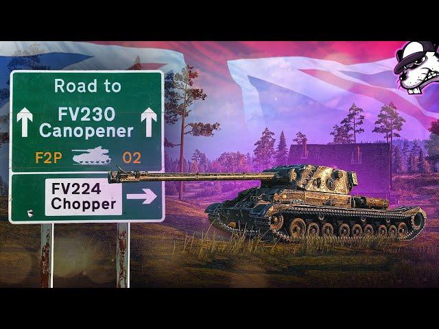 Folge #2 F2P Road to FV230 Canopener: FV224 Chopper Feuertaufe vs. Tier IX! [WoT - Gameplay - DE]