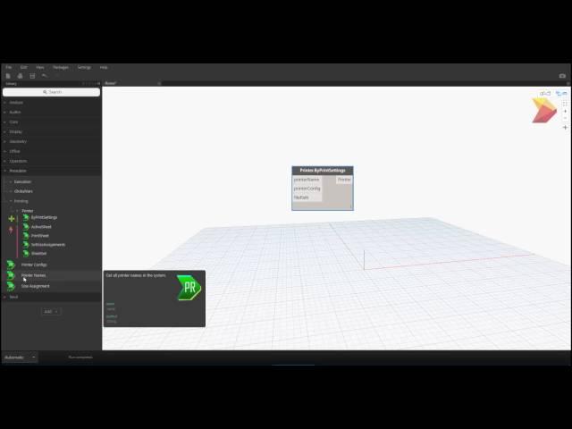 Printing Nodes - 1.1 Create Printer object in Dynamo environment