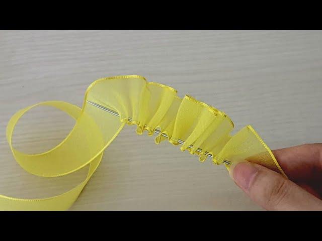 Amazing Ribbon Flower Work - Hand Embroidery Amazing Trick - Sewing Hacks - Easy Flower Making