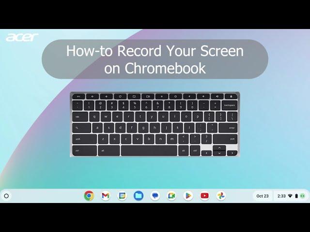 How to Screen Record On Your Chromebook #AcerSupport #Chromebook