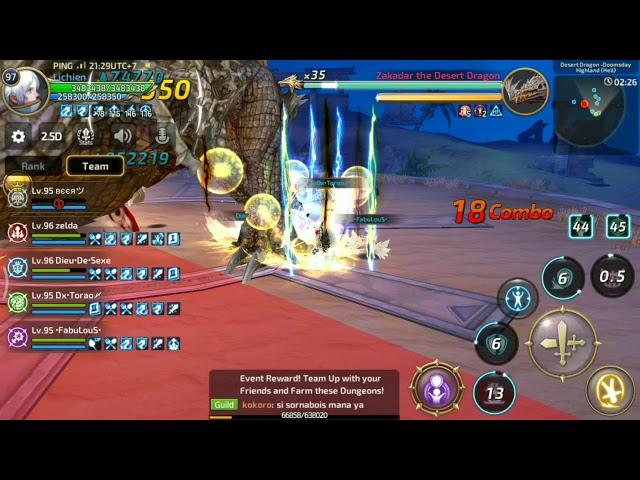 [Dragon Nest Mobile] Dragon Desert Nest Stage 6 - Crusader PoV