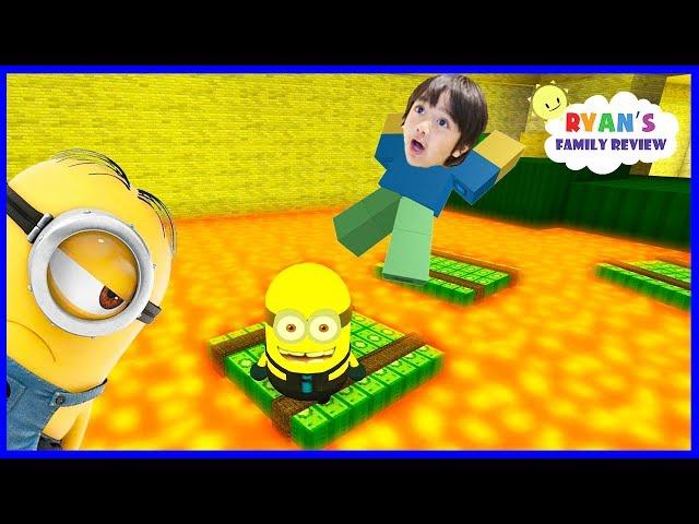 Despicable Me 3 Minion Game! Oh No Floor is Lava! Let's Play Roblox with Ryan's Family Review