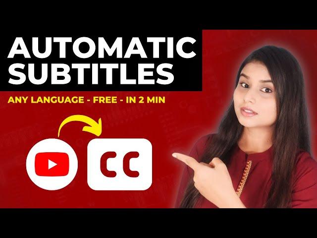 How to Add Auto Subtitles in YouTube Video| Any Language | Free - No 3rd Party Tools!