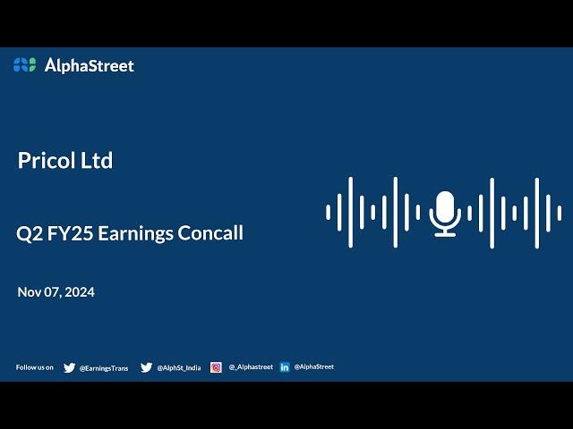 Pricol Ltd Q2 FY2024-25 Earnings Conference Call