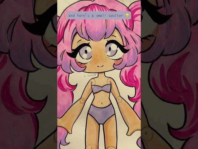 Showing my SKETCHBOOK️ Paper dolls & other sketches xoxo ARTY PIE  #animedrawing #paperdoll