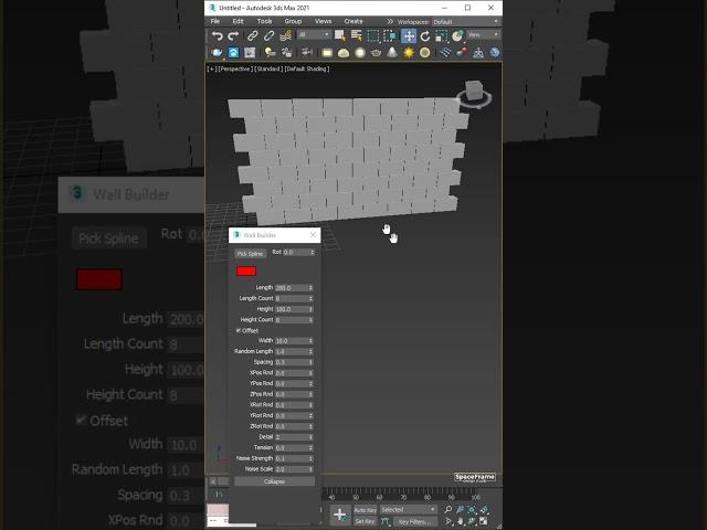 easy way to create any type of Brick wall in 3ds max #wall #brick