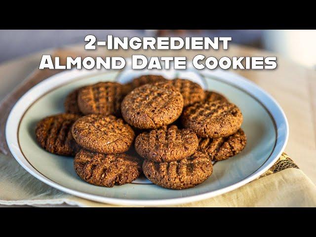 2-Ingredient Almond Date Cookies - NO FLOUR, NO SUGAR, NO BUTTER! These Holiday Cookies Are a Must!