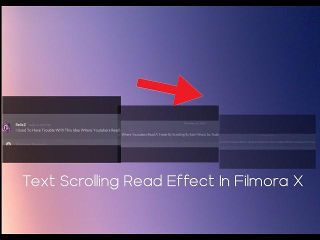 Text Scroll Read Effect In Filmora X - Filmora Tutorial #2